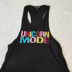 SoRock Shop Women's Black Unicorn Mode Tank Size Large